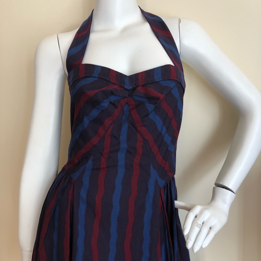 NEW Marc Jacobs Y2K striped midi halter dress - Picture 6 of 9